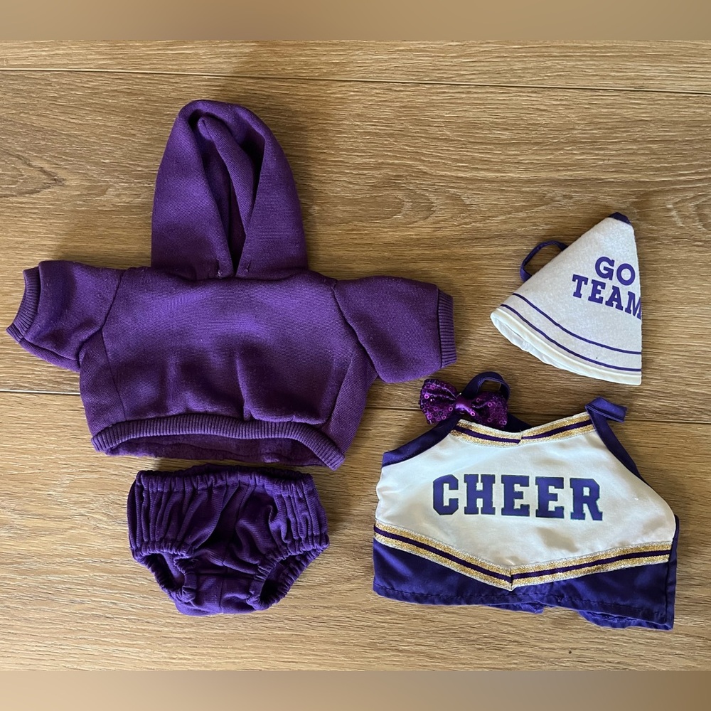 Build A Bear Purple Cheerleader Outfit